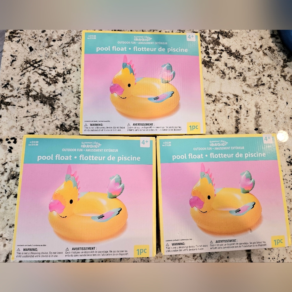 NEW  Parrot Pool Floats, Set Of 3